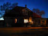 Ranch House at night